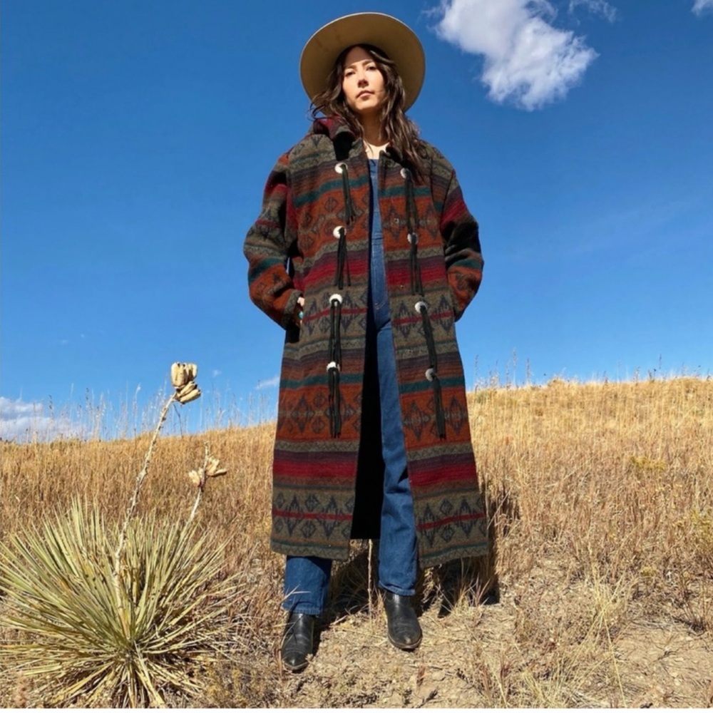 Woolrich Multicolor Patterned Trench Vintage Coat
